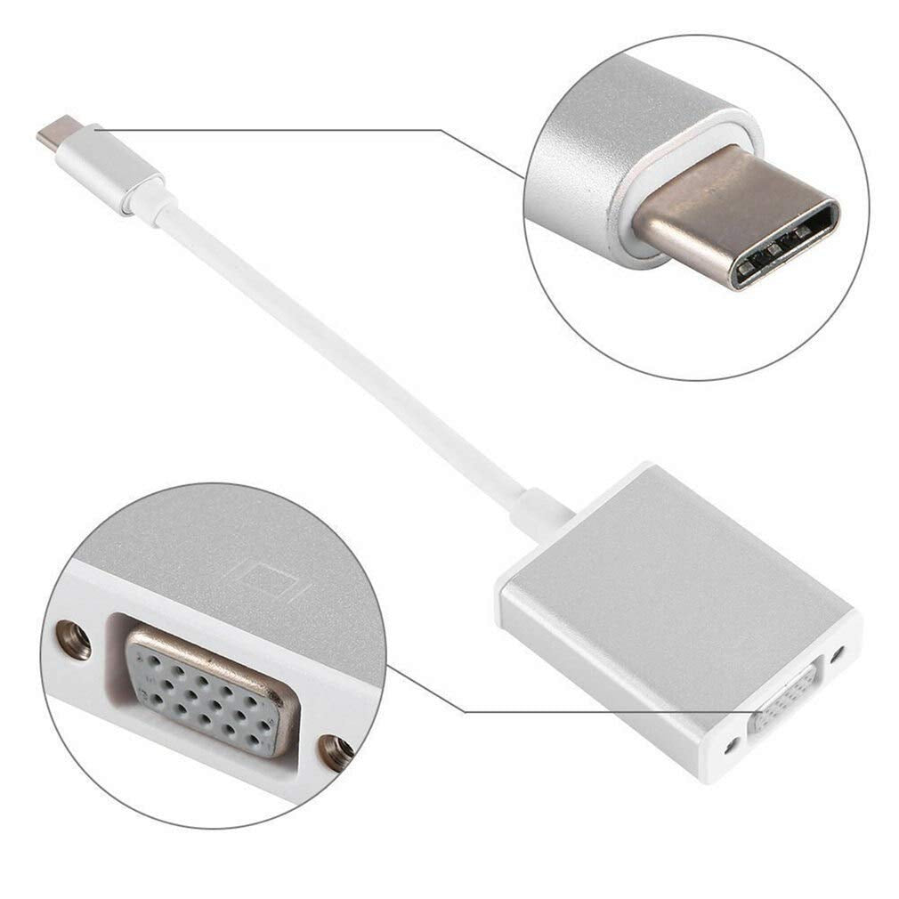 BOXNUBE USB 3.1 Type C to VGA Converter Adapter Cable for MacBook Chromebook BOXNUBE USB 3.1 Type C to VGA Converter Adapter Cable for MacBook Chromebook